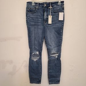 Good American Distressed Blue Skinny Jeans